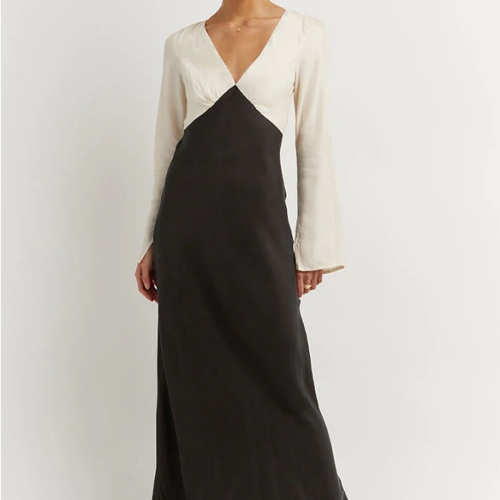 Diish Seren Black Two Toned Long Sleeve Dress